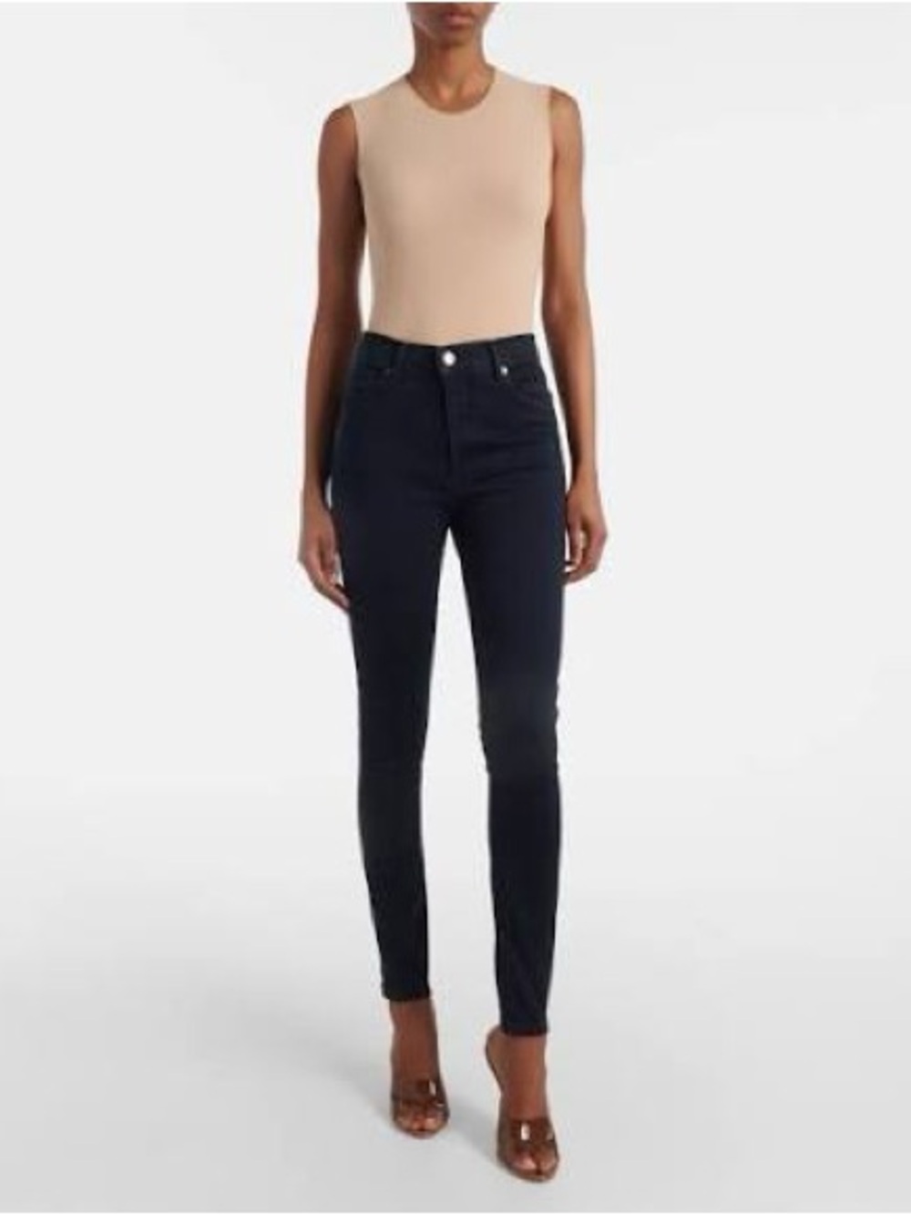 Frame Black Le High Skinny Crop Distressed Jeans. Preowned. Size 24